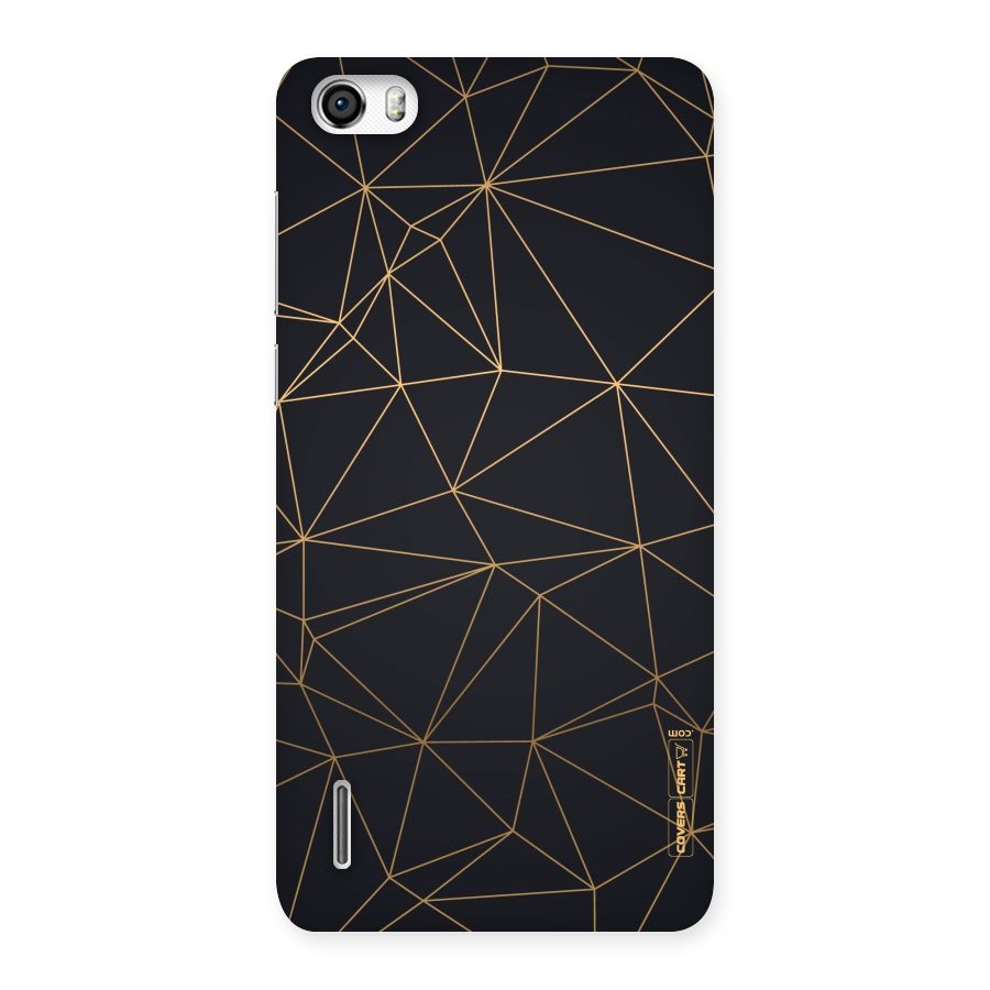 Black Golden Lines Back Case for Honor 6