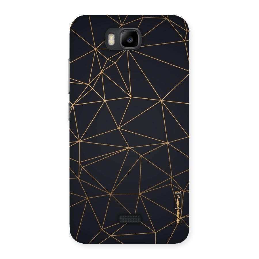 Black Golden Lines Back Case for Honor Bee