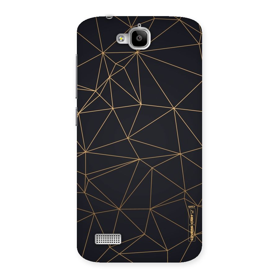 Black Golden Lines Back Case for Honor Holly