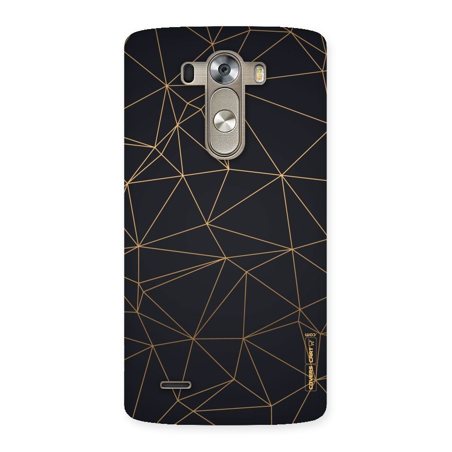 Black Golden Lines Back Case for LG G3