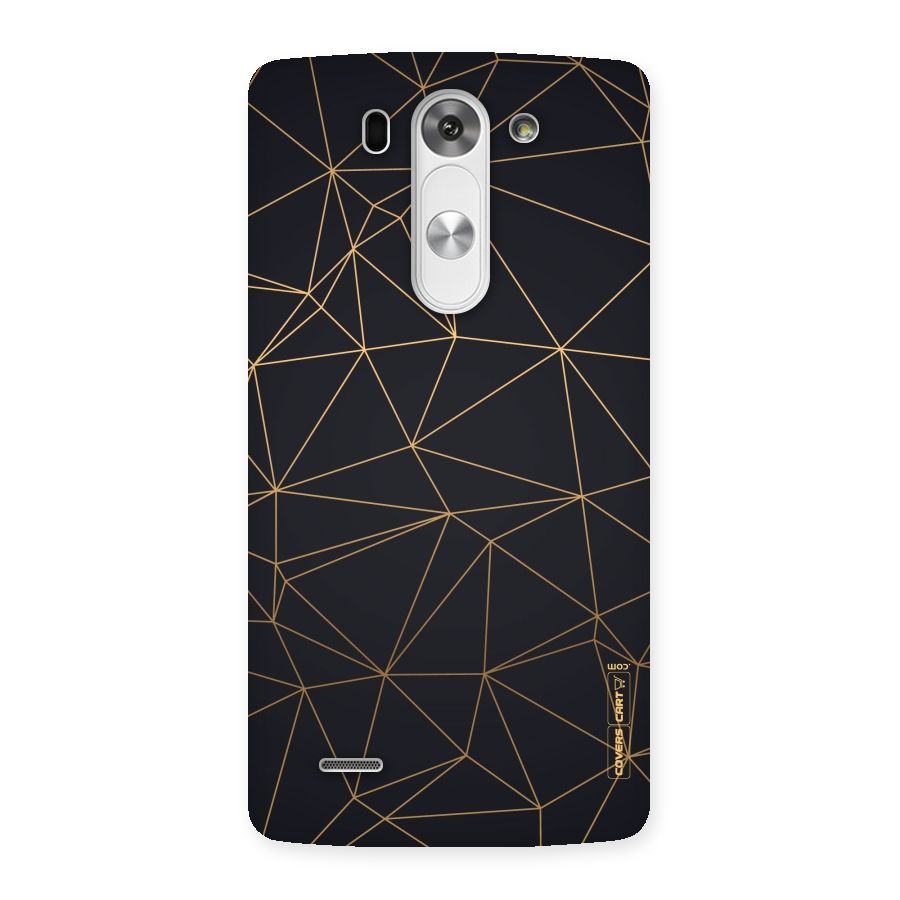 Black Golden Lines Back Case for LG G3 Mini