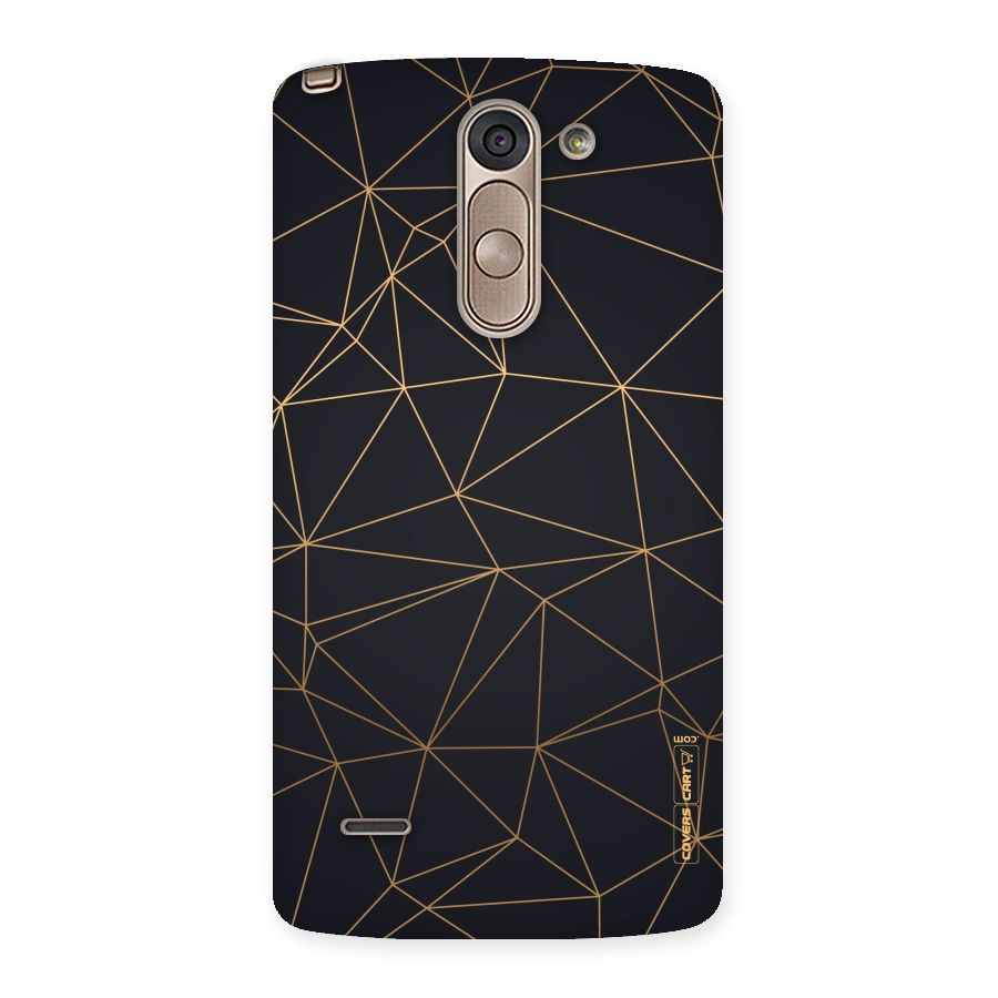 Black Golden Lines Back Case for LG G3 Stylus