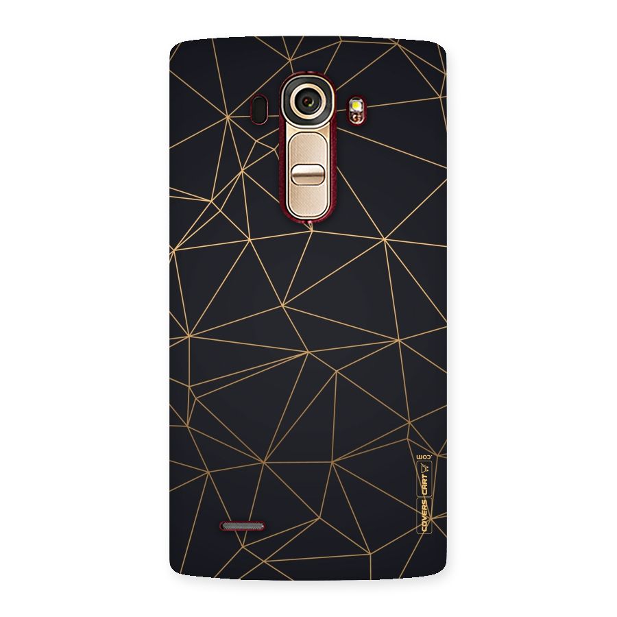 Black Golden Lines Back Case for LG G4