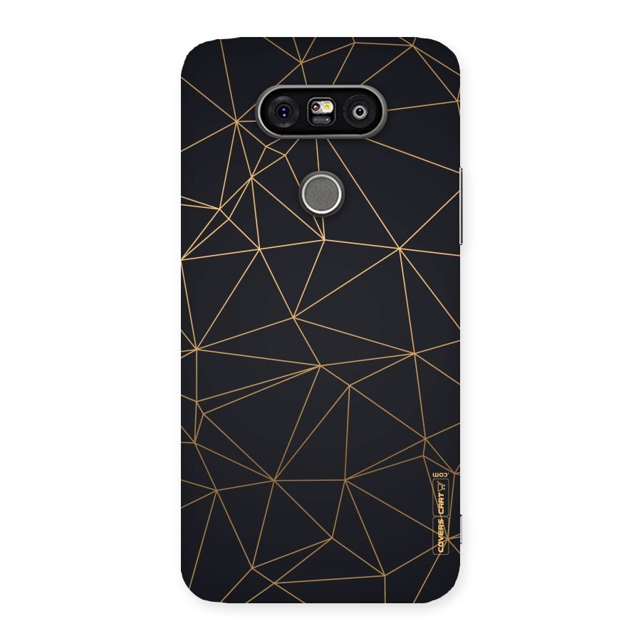 Black Golden Lines Back Case for LG G5