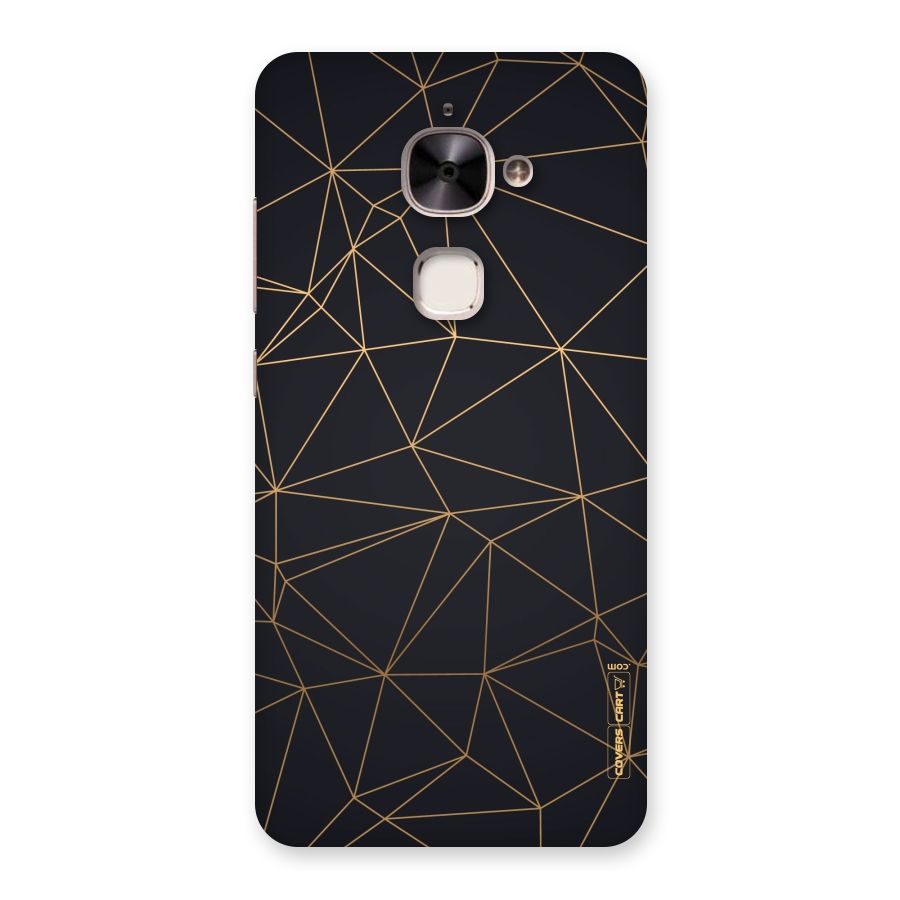Black Golden Lines Back Case for Le 2