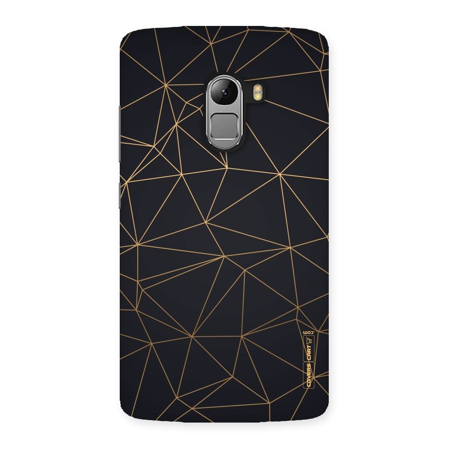 Black Golden Lines Back Case for Lenovo K4 Note