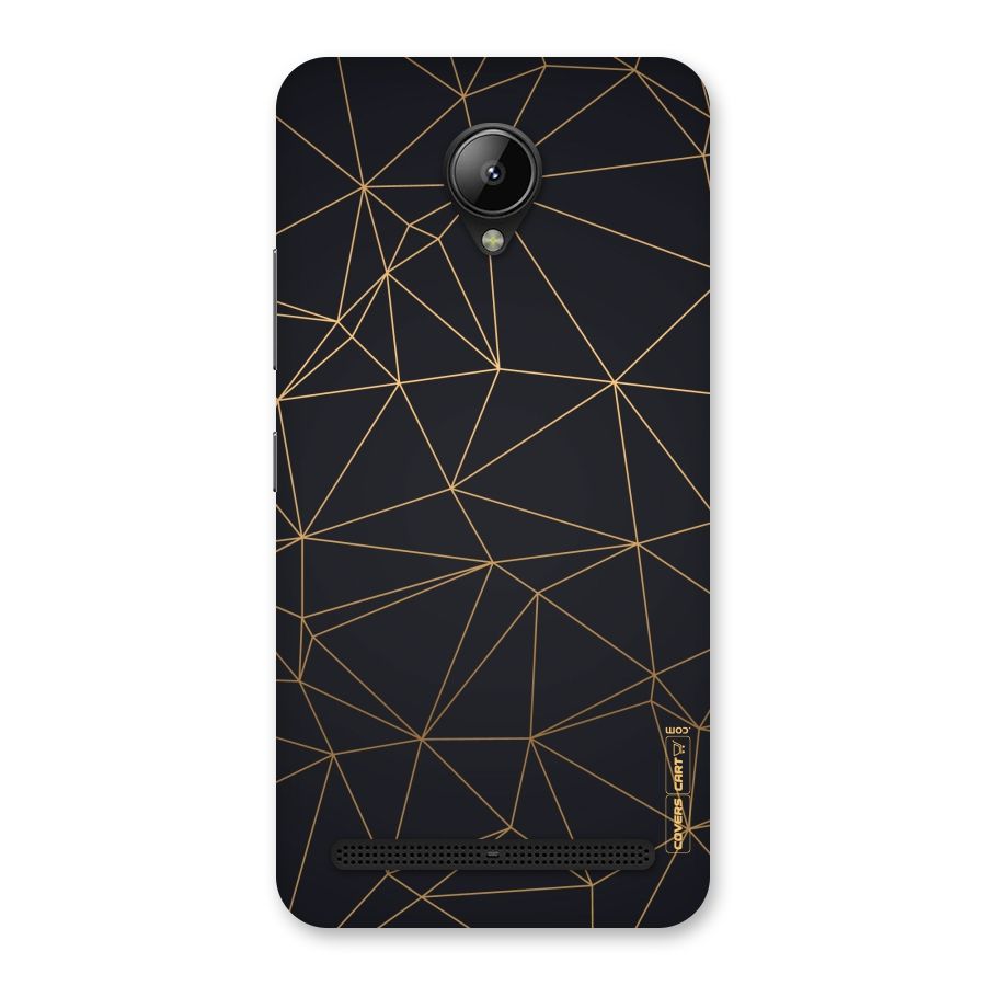 Black Golden Lines Back Case for Lenovo C2