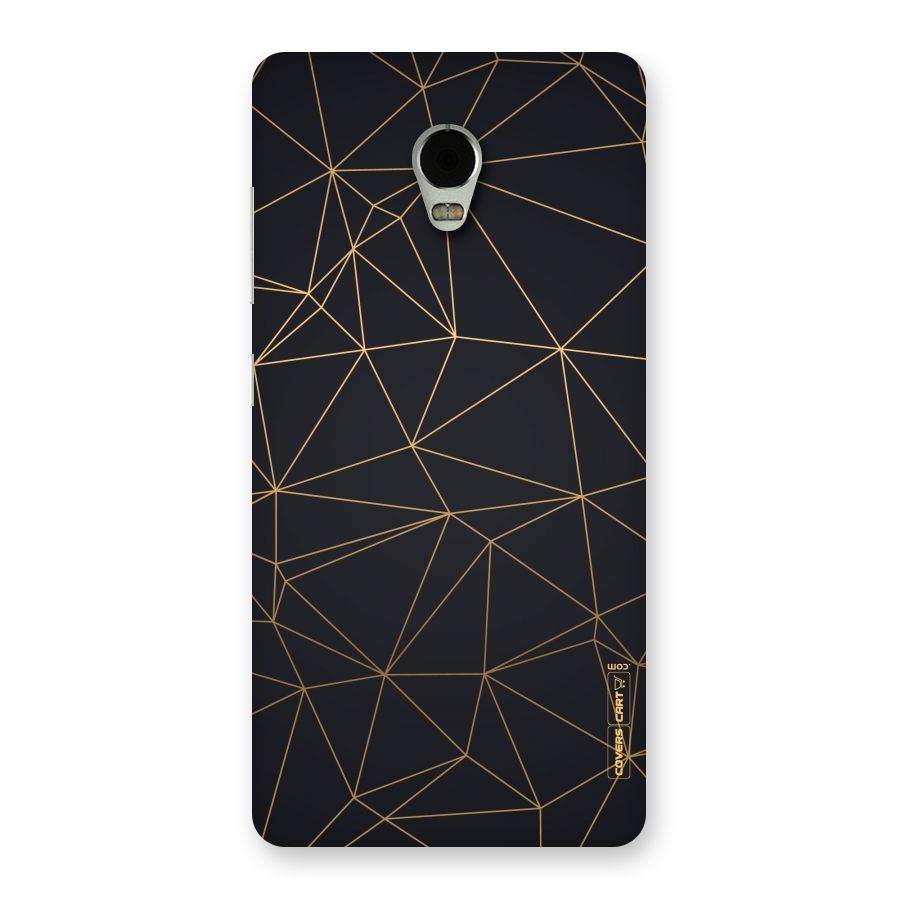 Black Golden Lines Back Case for Lenovo Vibe P1