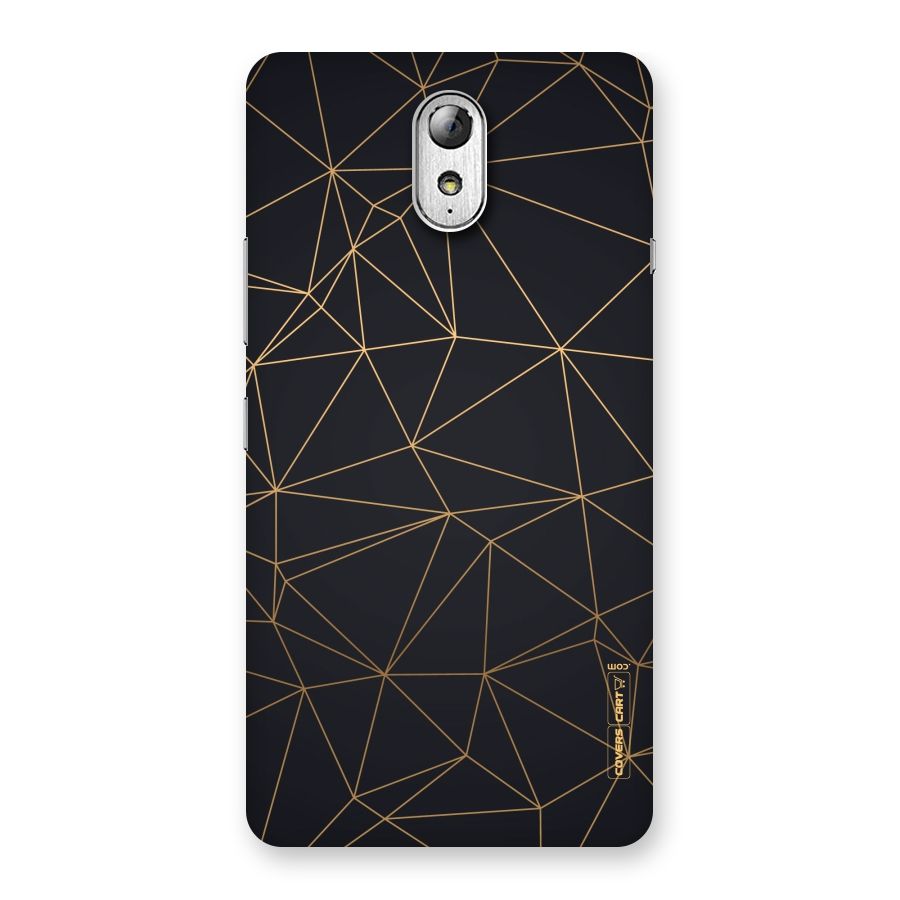 Black Golden Lines Back Case for Lenovo Vibe P1M