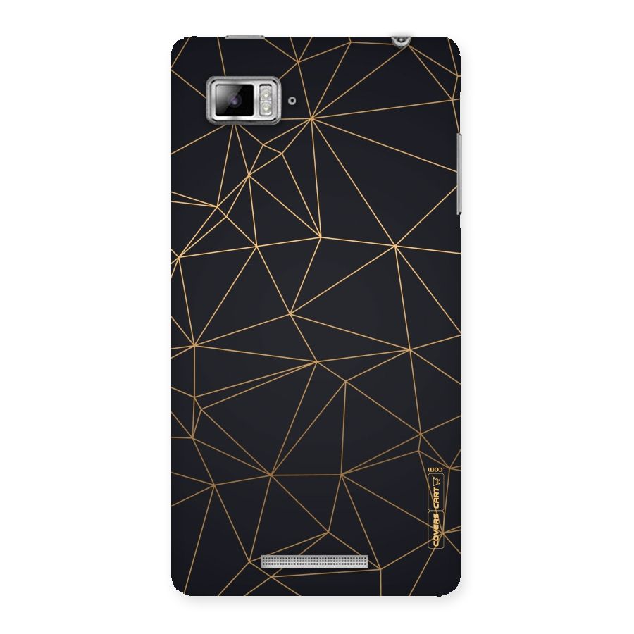 Black Golden Lines Back Case for Lenovo Vibe Z K910