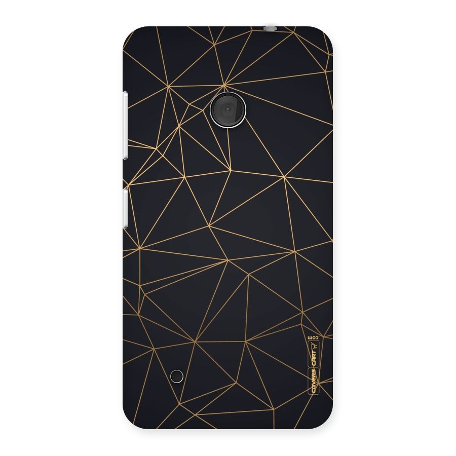 Black Golden Lines Back Case for Lumia 530