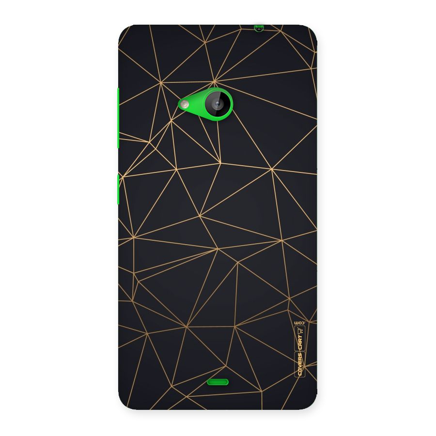 Black Golden Lines Back Case for Lumia 535