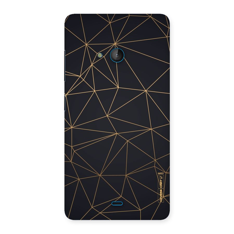Black Golden Lines Back Case for Lumia 540