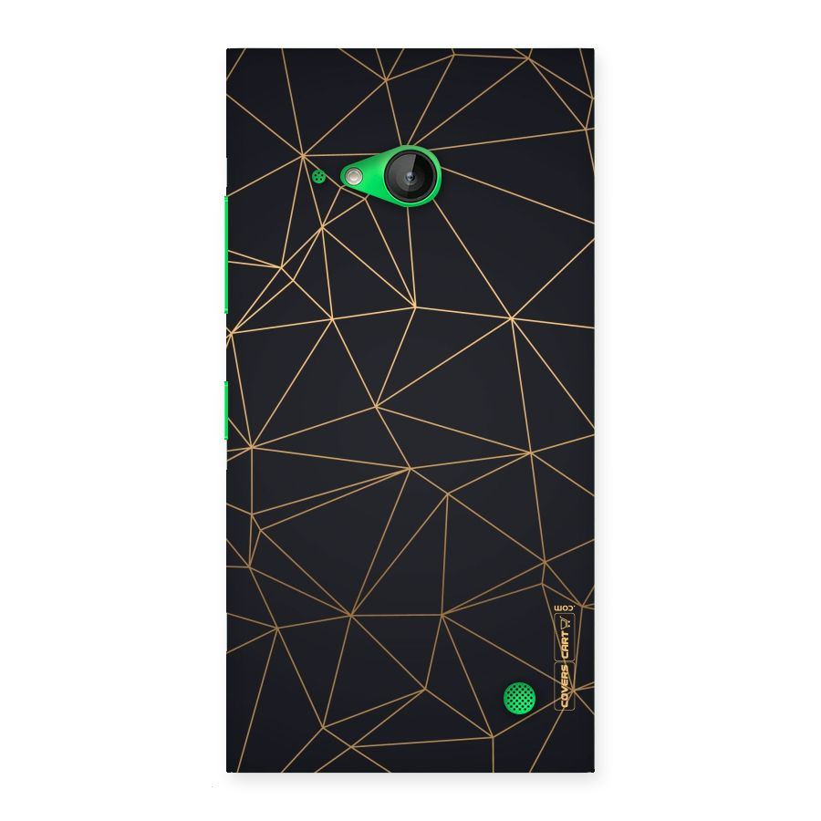 Black Golden Lines Back Case for Lumia 730