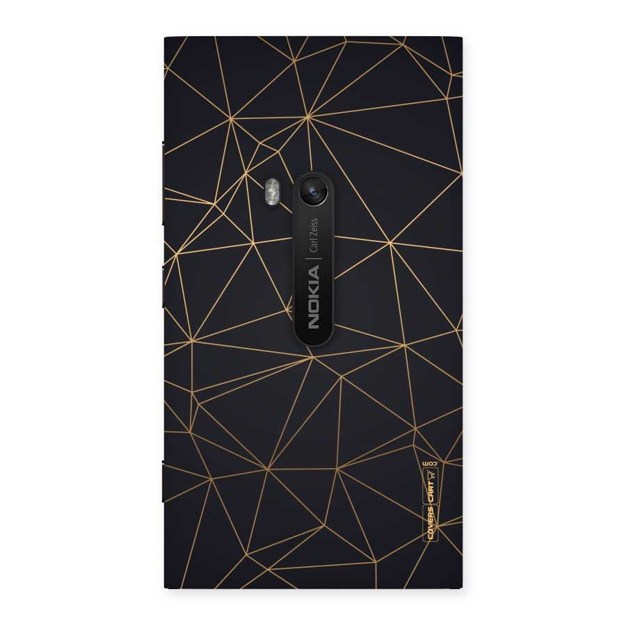 Black Golden Lines Back Case for Lumia 920