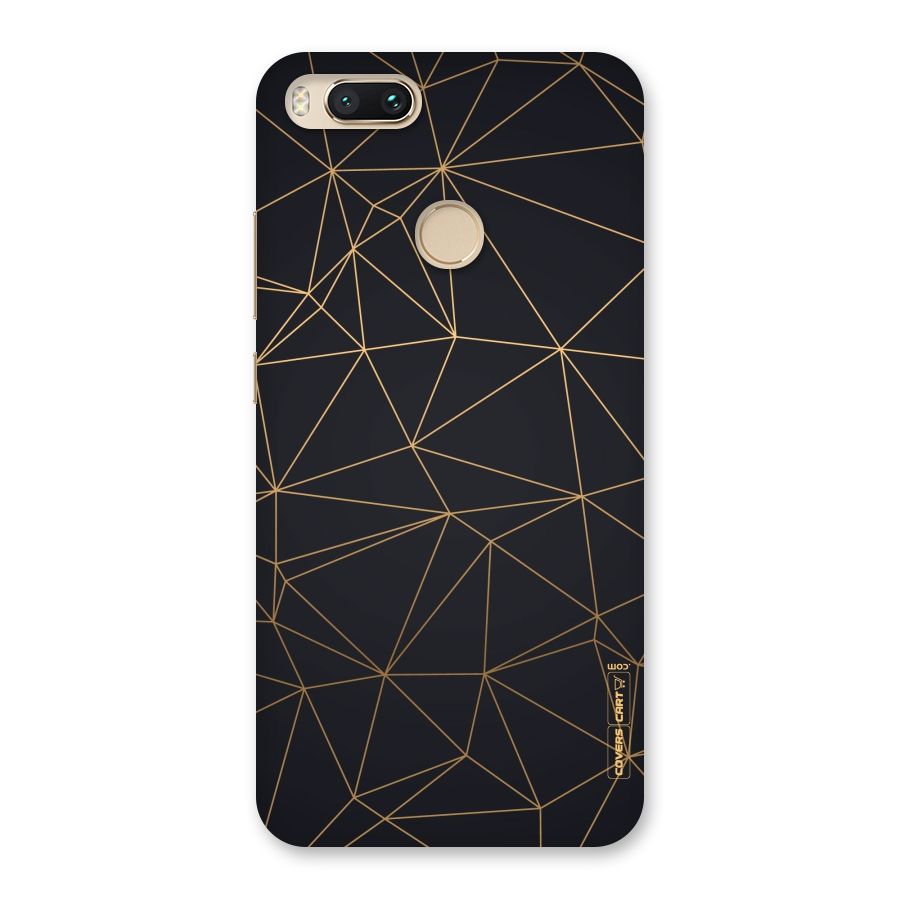 Black Golden Lines Back Case for Mi A1