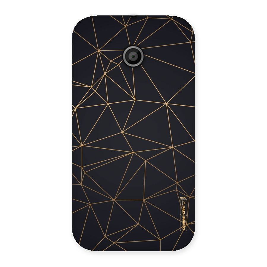 Black Golden Lines Back Case for Moto E