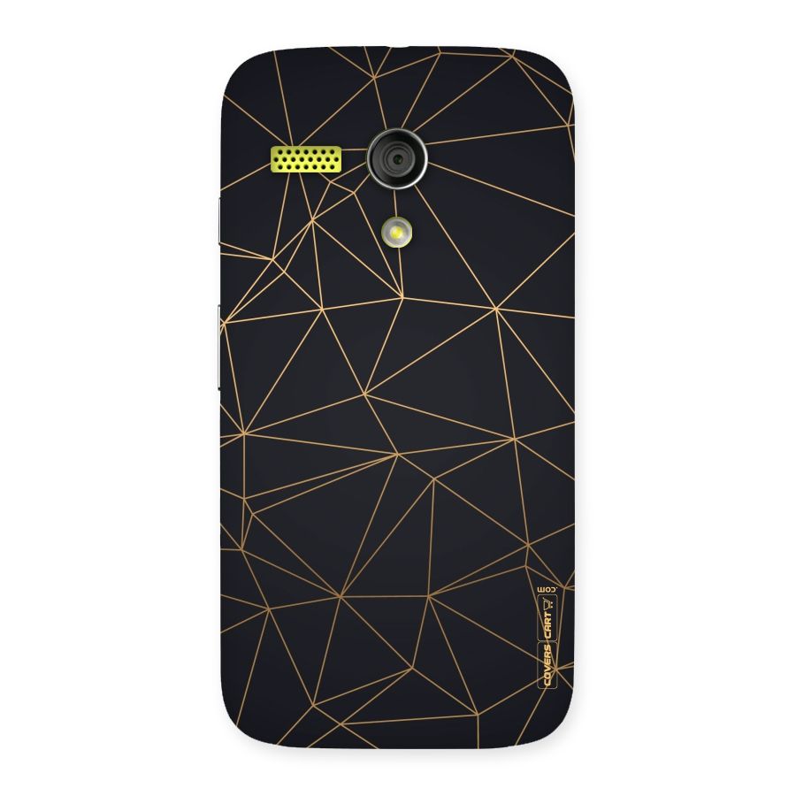 Black Golden Lines Back Case for Moto G