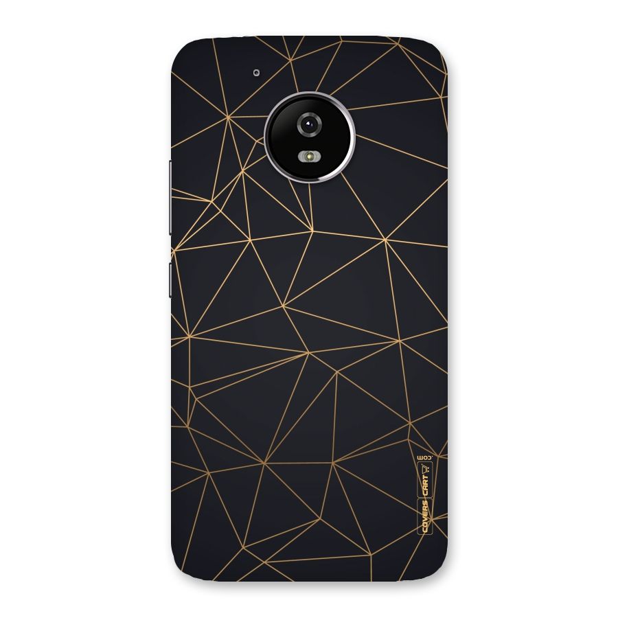 Black Golden Lines Back Case for Moto G5