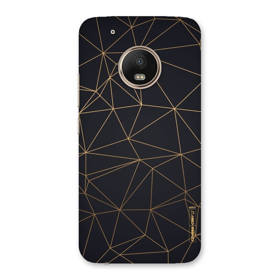 Black Golden Lines Back Case for Moto G5 Plus