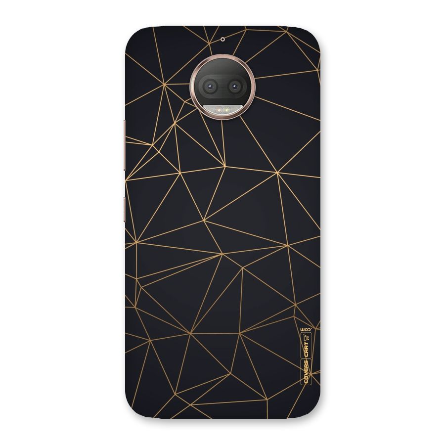 Black Golden Lines Back Case for Moto G5s Plus