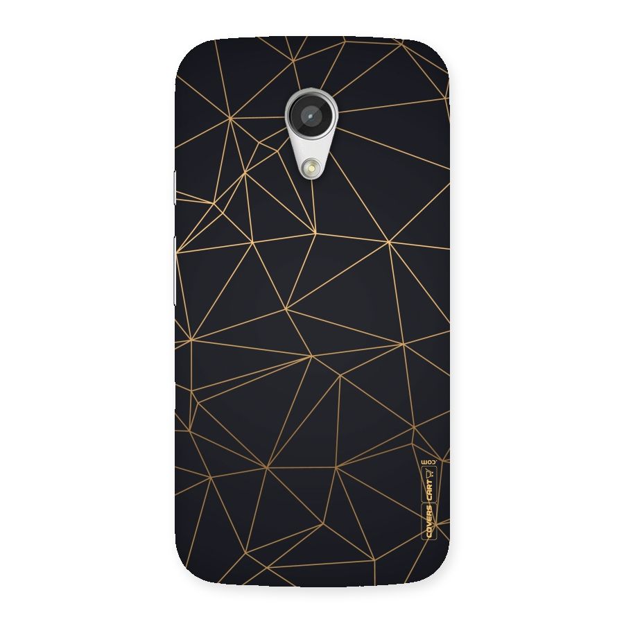 Black Golden Lines Back Case for Moto G 2nd Gen