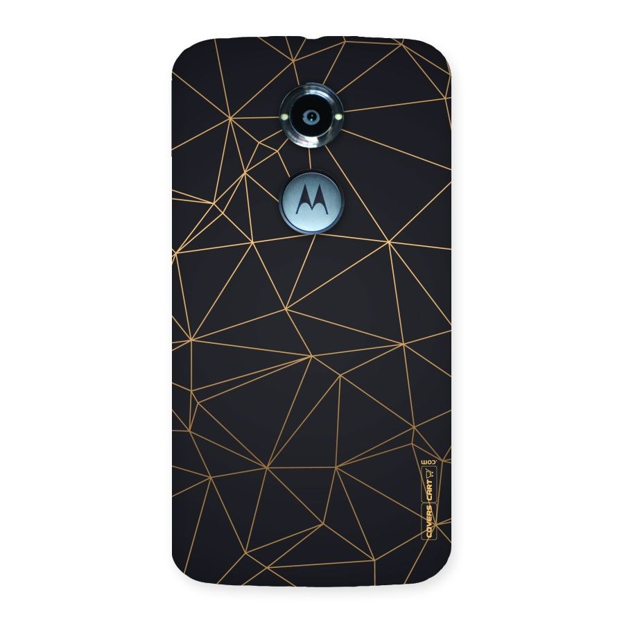 Black Golden Lines Back Case for Moto X 2nd Gen