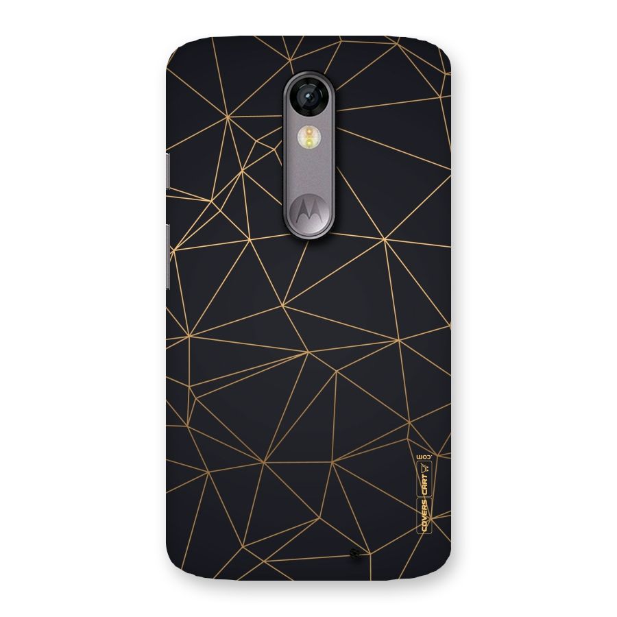 Black Golden Lines Back Case for Moto X Force