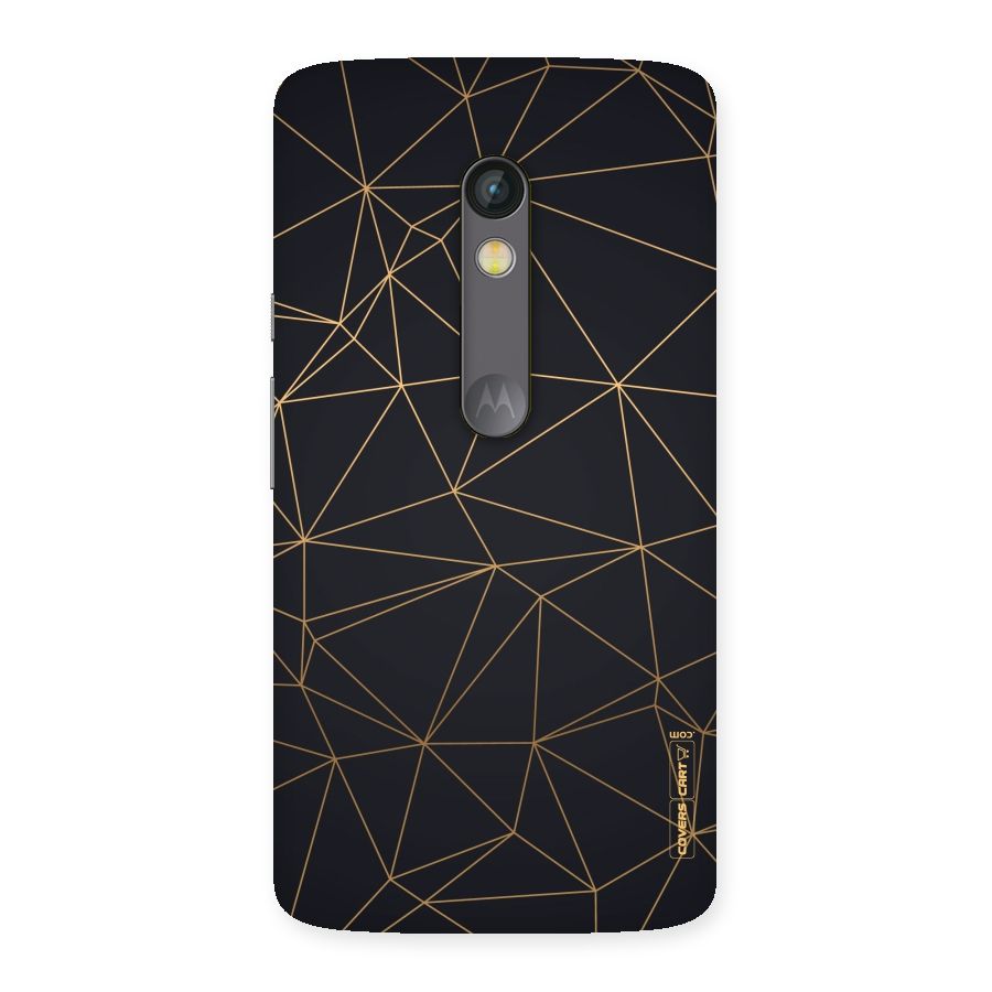 Black Golden Lines Back Case for Moto X Play