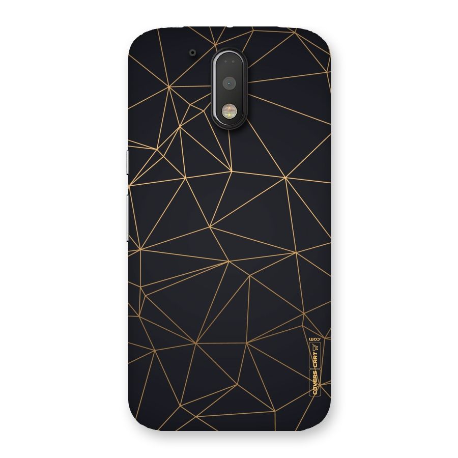 Black Golden Lines Back Case for Motorola Moto G4 Plus