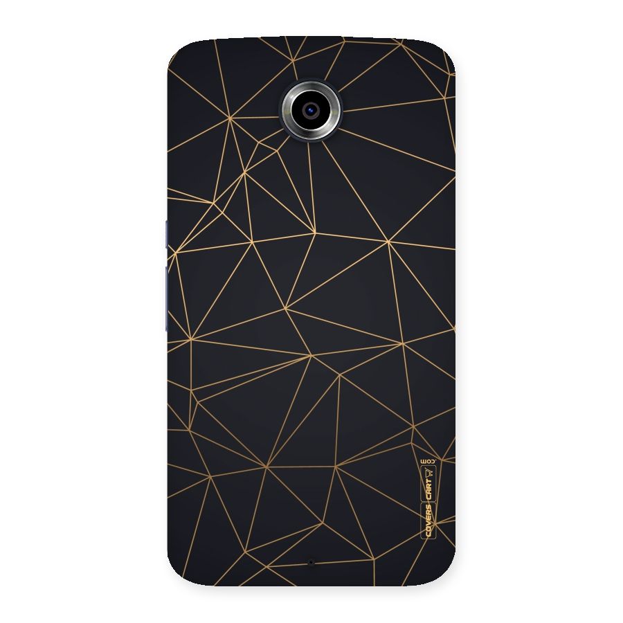Black Golden Lines Back Case for Nexsus 6