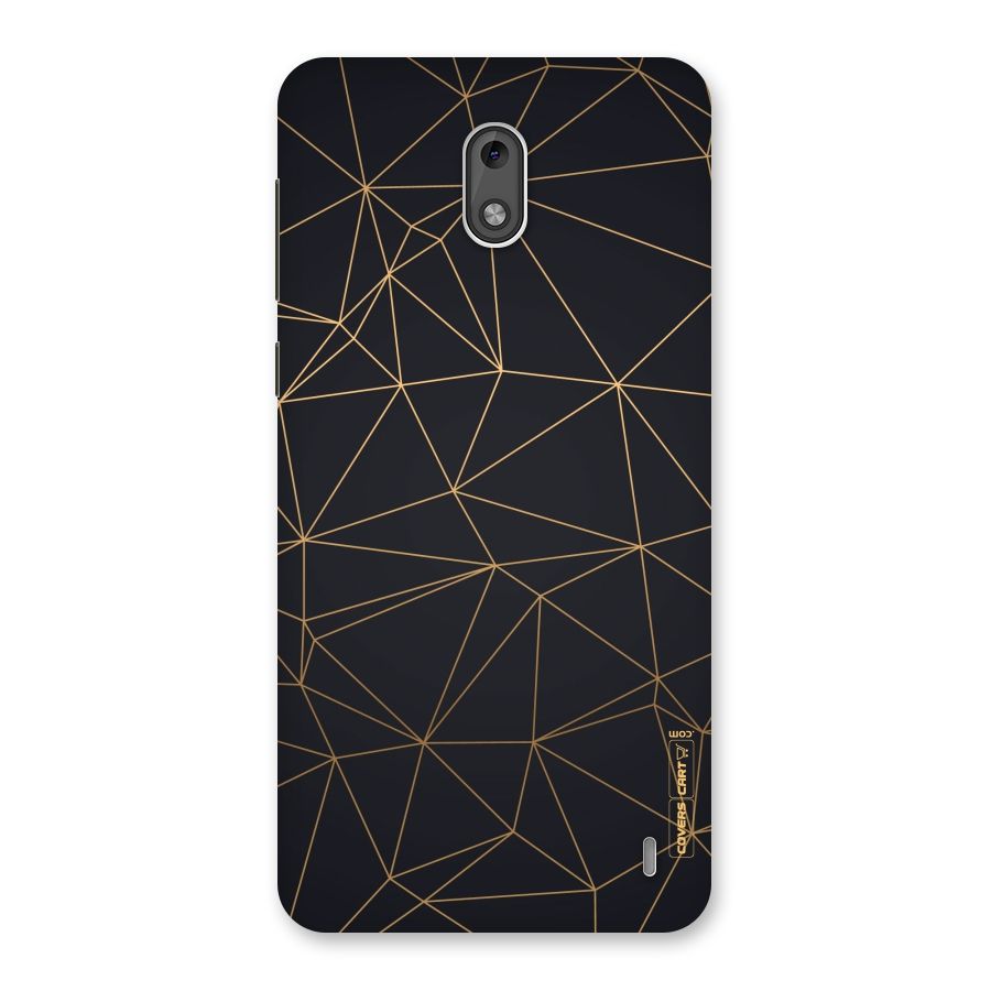 Black Golden Lines Back Case for Nokia 2