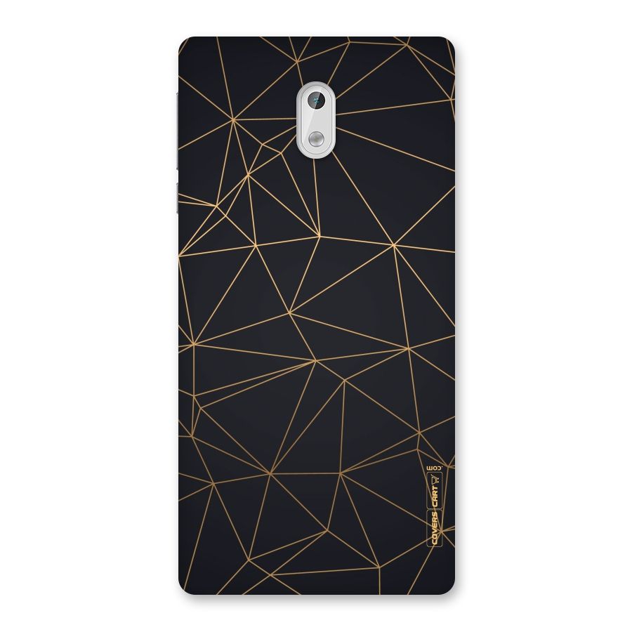 Black Golden Lines Back Case for Nokia 3