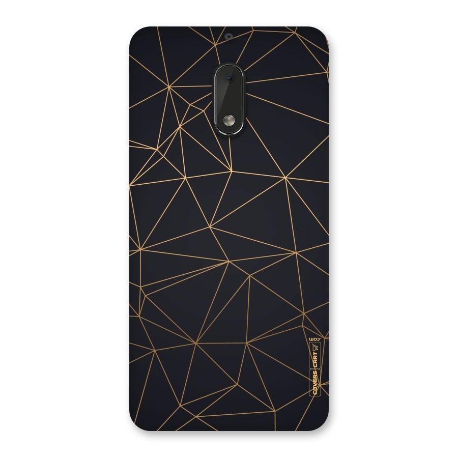 Black Golden Lines Back Case for Nokia 6