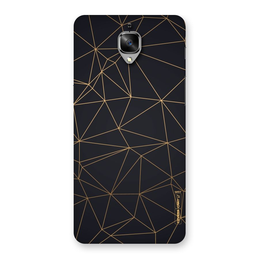 Black Golden Lines Back Case for OnePlus 3