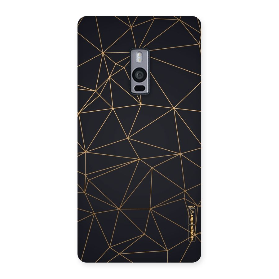 Black Golden Lines Back Case for OnePlus Two