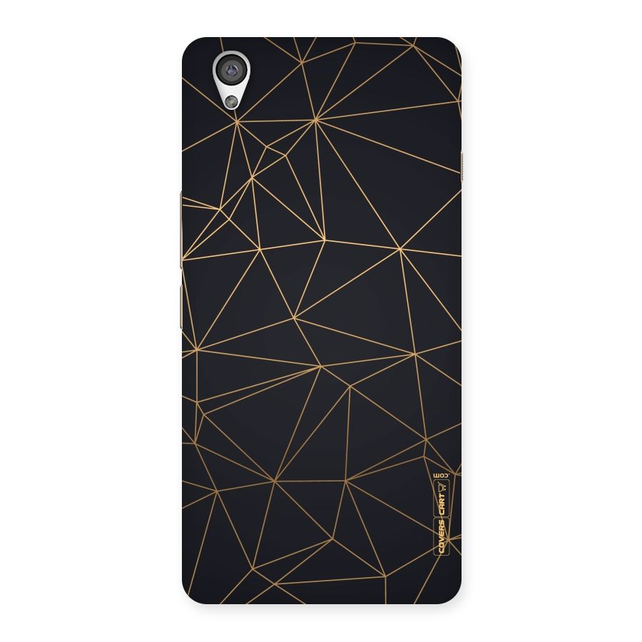 Black Golden Lines Back Case for OnePlus X