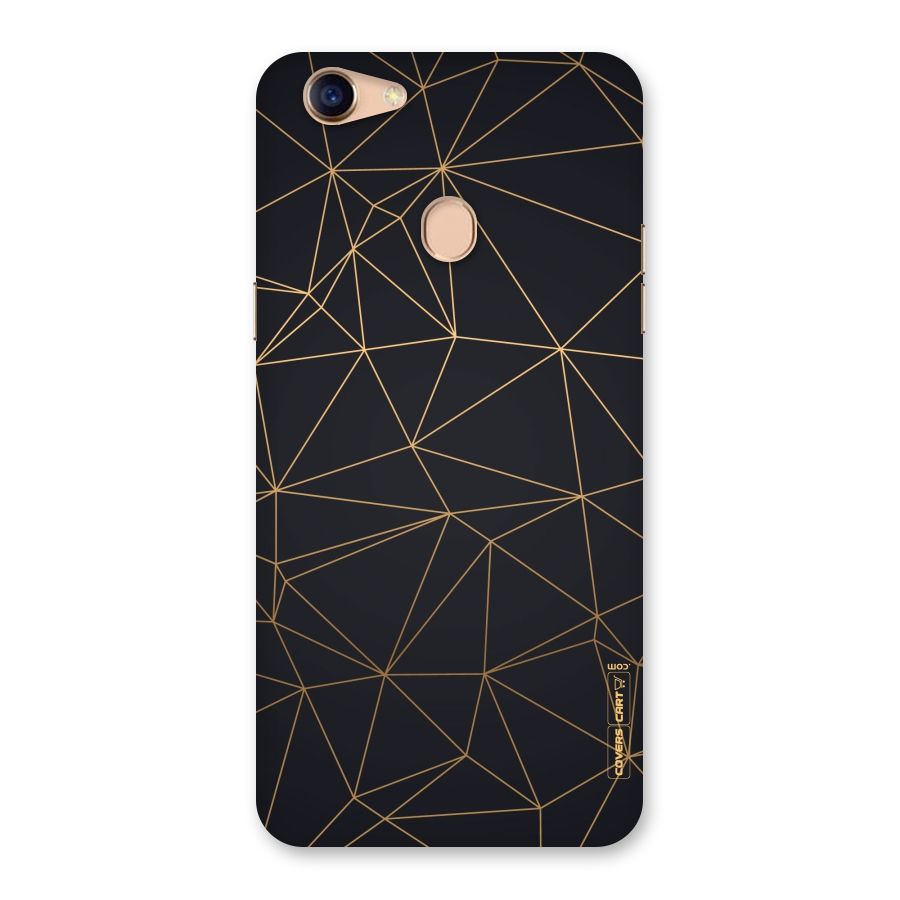 Black Golden Lines Back Case for Oppo F5