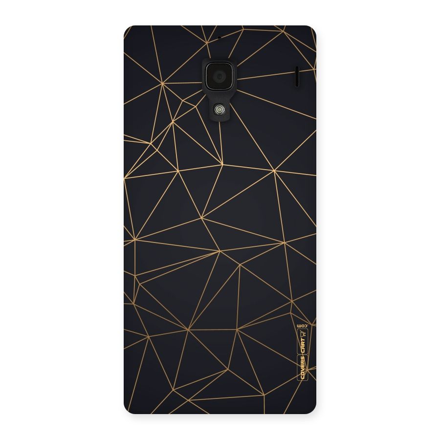 Black Golden Lines Back Case for Redmi 1S