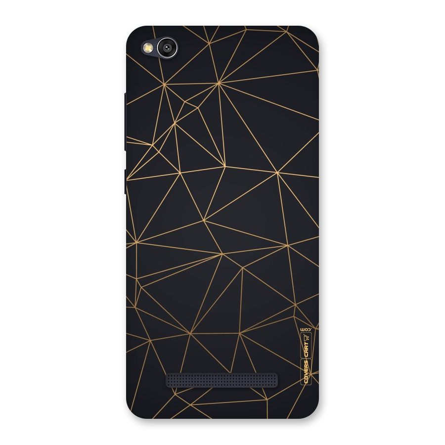 Black Golden Lines Back Case for Redmi 4A