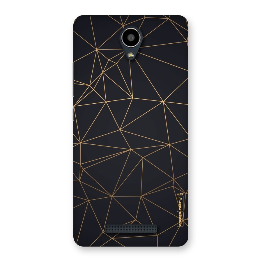 Black Golden Lines Back Case for Redmi Note 2