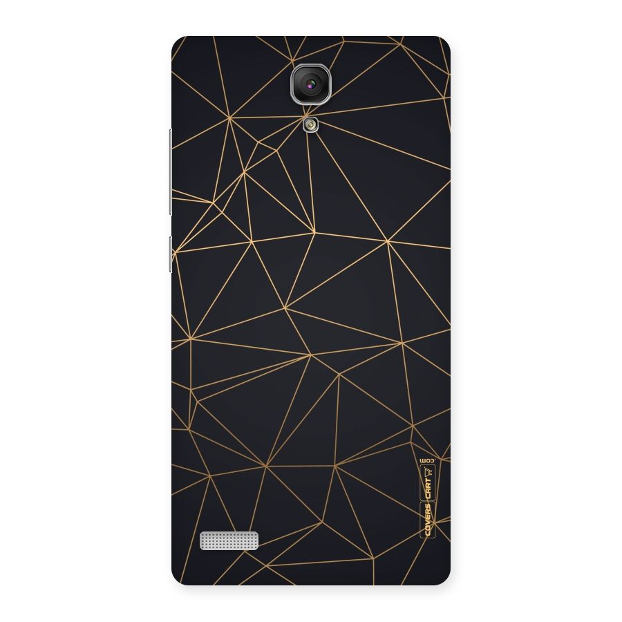 Black Golden Lines Back Case for Redmi Note Prime