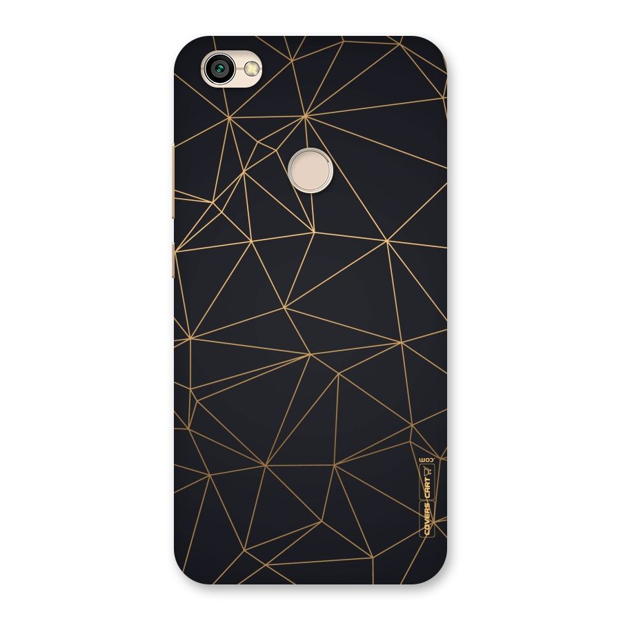Black Golden Lines Back Case for Redmi Y1 2017