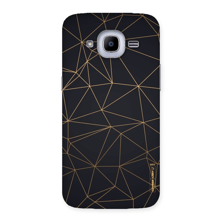 Black Golden Lines Back Case for Samsung Galaxy J2 2016