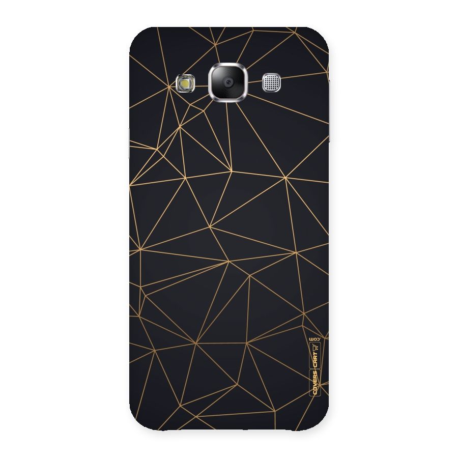 Black Golden Lines Back Case for Samsung Galaxy E5