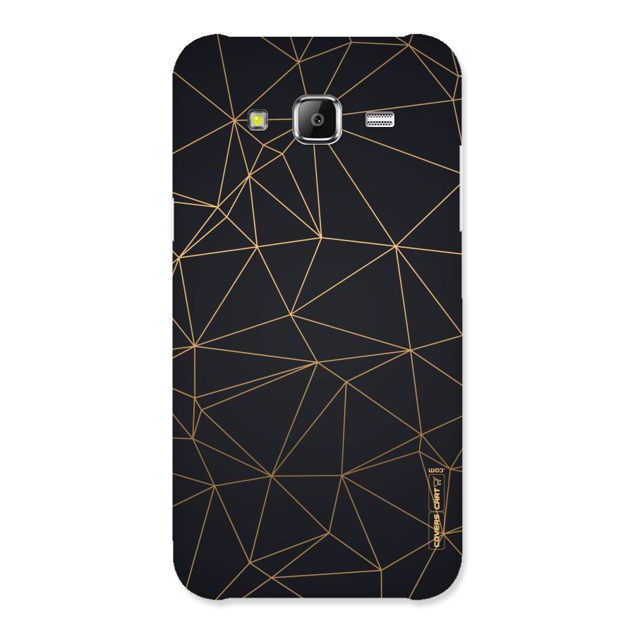 Black Golden Lines Back Case for Samsung Galaxy J5