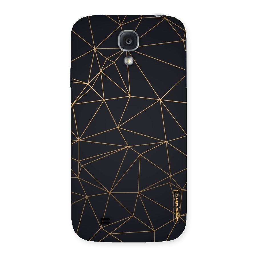 Black Golden Lines Back Case for Samsung Galaxy S4