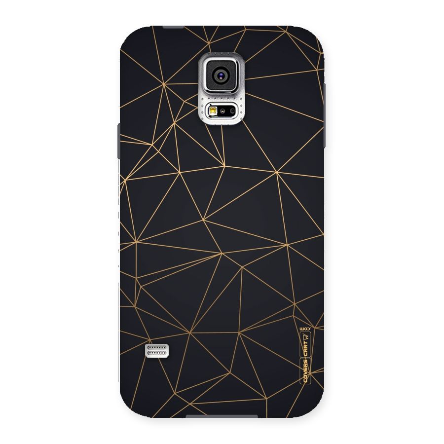 Black Golden Lines Back Case for Samsung Galaxy S5