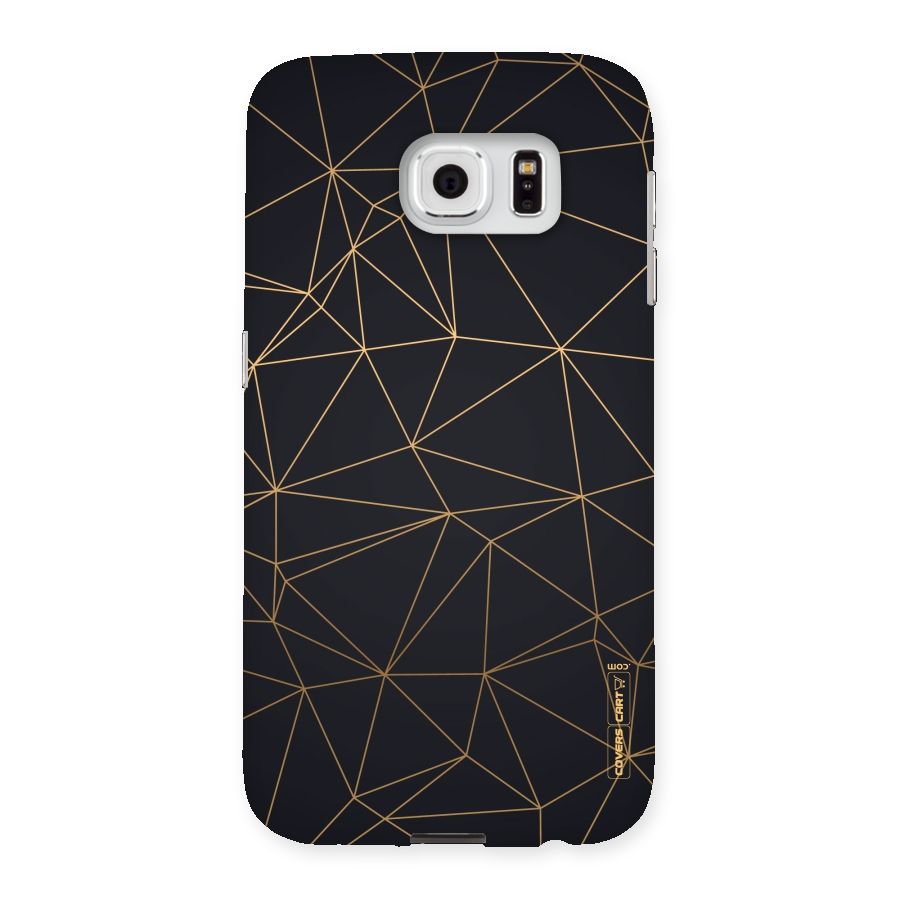 Black Golden Lines Back Case for Samsung Galaxy S6
