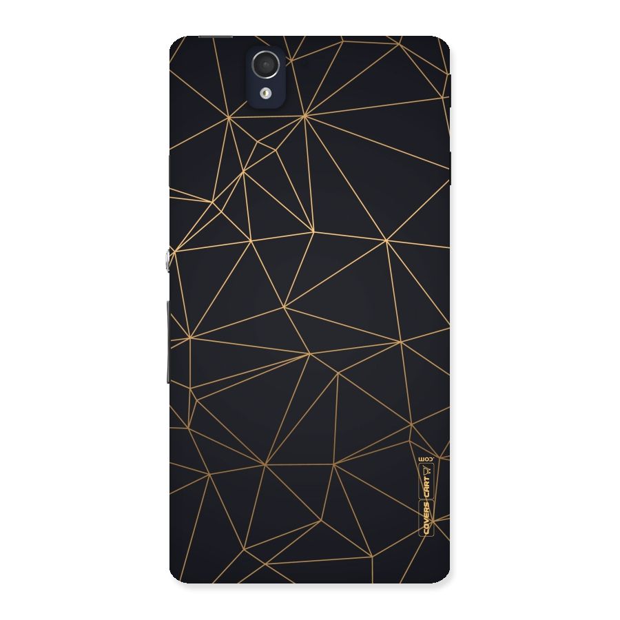 Black Golden Lines Back Case for Sony Xperia Z